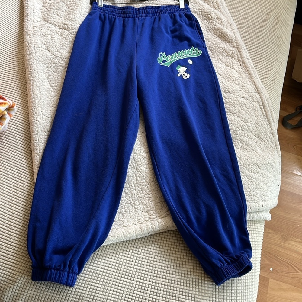 Divided by H&M Peanuts Snoopy Baseball Joggers - Royal Blue